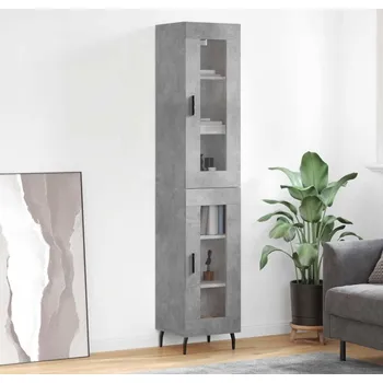 Příborník do zásuvky vidaXL Skříň highboard 34,5 x 34 x 180 cm kompozitní dřevo [3199444] Barva: Betonová šedá