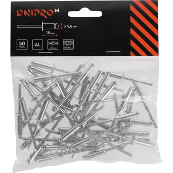 Nýt Hliníkový nýt 4,8x18 mm (50 ks) Dnipro-M
