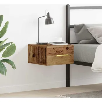 Noční stolek vidaXL Noční skříňka Staré dřevo 35 x 35 x 20 cm kompozitní dřevo [863782]