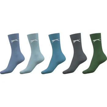 Pánské ponožky Slazenger 5 Pack Crew Socks Mens Size 12+ Colours Mens 12+