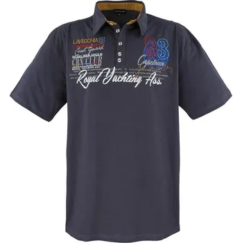 LAVECCHIA polokošile pánská 4688 nadměrná velikost tmavě šedá 8XL