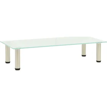 Televizní stolek vidaXL TV stolek 80 x 35 x 17 cm tvrzené sklo [322766] Barva: Mléčné