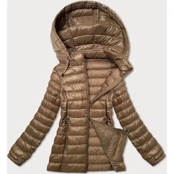 Dámská prošívaná bunda ve velbloudí barvě s kapucí J Style (16M9102-62) odstíny béžové L (40)