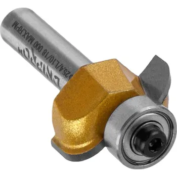 Příslušenství k frézce Fréza B0602 8x12,7x25,4 L-10 R-6,3 mm, frézování hran, s ložiskem (půlkruhová) Dnipro-M