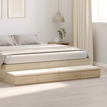 Zásuvkový kontejner vidaXL Zásuvky pod postel se zásuvkou Sonoma dub 180 x 36,5 x 16,5 cm [866981]