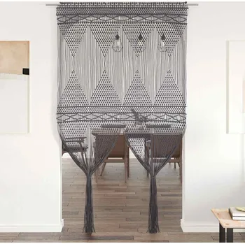 vidaXL Macramé závěs 140 x 240 cm bavlna [323978] Barva: antracitová