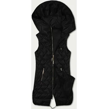 Dámská vesta Černá dámská prošívaná vesta s kapucí S'West (B8339-1) odstíny černé XL (42)