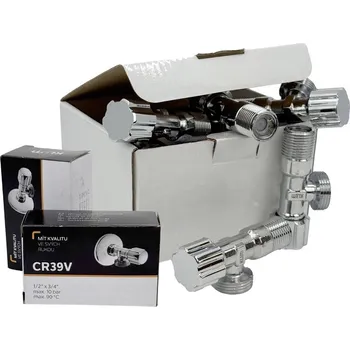 Klum Ventil rohový, s vřetenem, pochr. mosaz, 1/2"x3/4" - 40ks