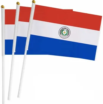 Vlajka Paraguay 14 x 21 cm na plastové tyčce