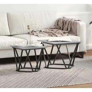 Konferenční stolek vidaXL Sada odkládacích stolků 2 pcs Šedá Sonoma [868270]