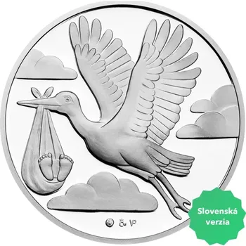 Slovenský stříbrný tolar k narození dítěte 2025 s věnováním proof | 29 g