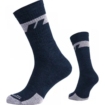 Pánské oblečení Ponožky Pentagon Alpine Merino Socks MID - Navy Blue 42-44