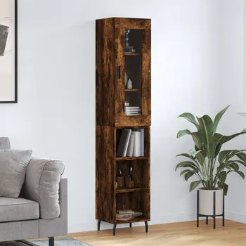 Organizace kuchyně vidaXL Skříň highboard 34,5 x 34 x 180 cm kompozitní dřevo [3199377] Barva: kouřový dub
