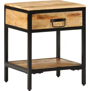 Noční stolek vidaXL Noční skříňka Hnědá 40 x 35 x 50 cm Masivní magnovníkové dřevo [374088]