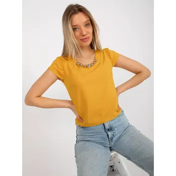 Dámská košile Halenka LK BZ 505783 1.42P tmavě žlutá 36