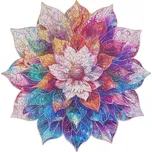 Dřevěné puzzle Květinová mandala