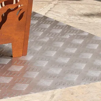 Příslušenství pro gril vidaXL Schodové nášlapy Obdélníkový 2 pcs Stříbrná 100 x 50 cm Hliník [4104365]