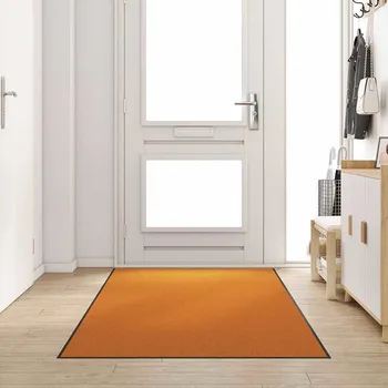 Rohožka vidaXL Rohož Jiný Oranžová a Černá 120 x 250 cm Polyamid a PVC [4100745]