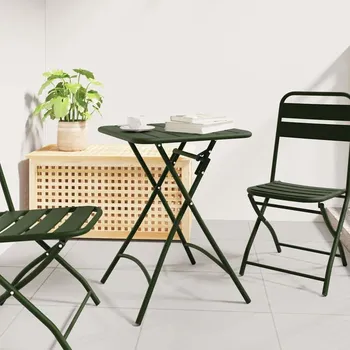 Zahradní stůl vidaXL Bistro stolek Tmavě zelená 55 x 55 x 72,5 cm [42002943]