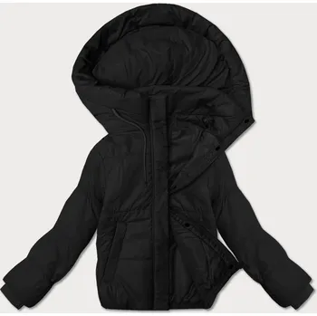 Černá krátká dámská bunda s kapucí J Style (16M9237-392) odstíny černé L (40)