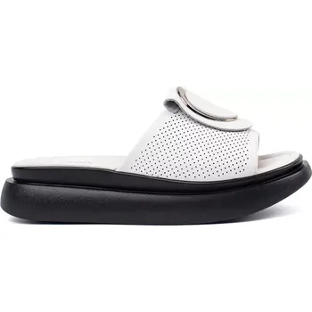 Dámské pantofle Klasické dámské nazouváky Biało-czarny platforma 36