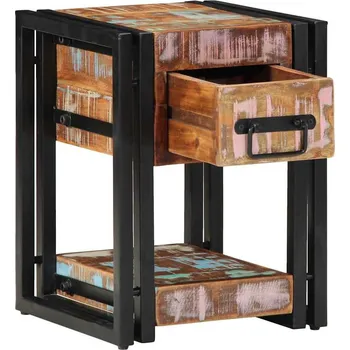 Noční stolek vidaXL Noční skříňka se zásuvkou Vícebarevný 30 x 30 x 40 cm [4016708]