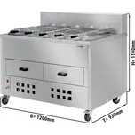 G.Gastro Gril na dřevěné uhlí / Gril na kuře - 1200mm - s 5 rožni