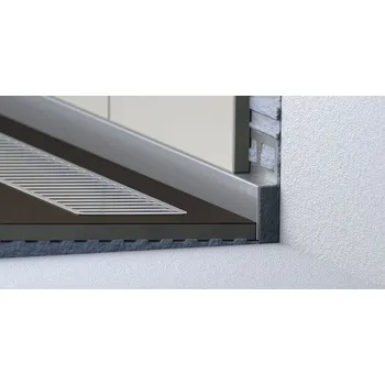 Stavební profil Zadní profil ke spádové liště, chemická nerez 10/45/1500