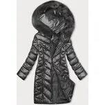 Dámská zimní prošívaná bunda (16M9100-105) grafitová - J.Style XL