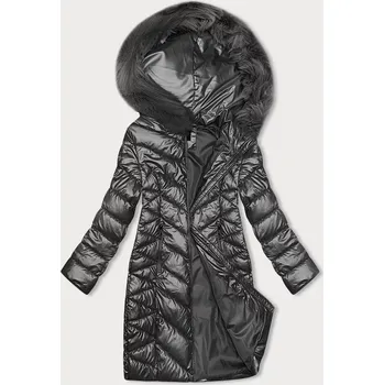 Dámská bunda Dámská zimní prošívaná bunda (16M9100-105) grafitová - J.Style XL