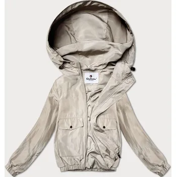 Světle béžová tenká krátká dámská bunda s podšívkou Glakate (LU98017#) odstíny béžové L (40)