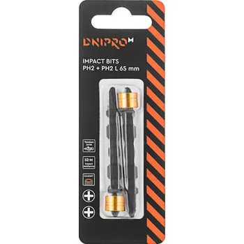 Bit Dnipro-M Rázové PH2-PH2 65 mm (S2)-M 2 ks.Dnipro-M
