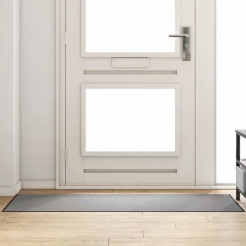 Rohožka vidaXL Rohož Jiný Šedá a černá 60 x 180 cm Polypropylen a vinyl [4100771]