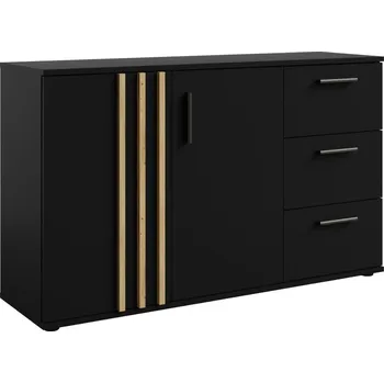 Komoda Tempo Kondela Tullin 3 (černá + dub artisan)