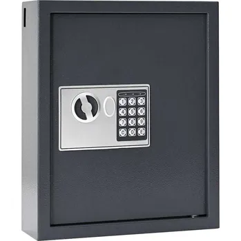 Trezor vidaXL Digitální trezor se zámkem Tmavě šedá 30 x 10 x 36,5 cm Ocel [42011319]