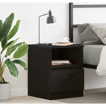 Noční stolek vidaXL Noční skříňka Černý dub 40 x 40 x 50 cm kompozitní dřevo [862609]