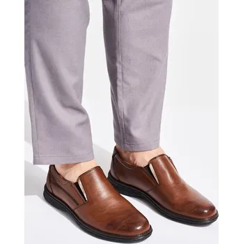 Dámské polobotky Pohodlné pánské polobotky hnědé 45