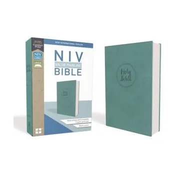 NIV, Value Thinline Bible, Imitation Leather, Blue (Zondervan)(Pevná)