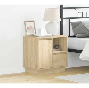 Noční stolek vidaXL Noční skříňka se zásuvkou 2 pcs Sonoma dub 50 x 34,5 x 50 cm. [869583]