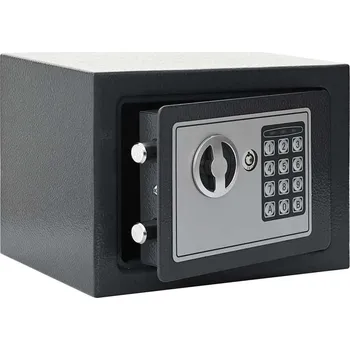 Trezor vidaXL Digitální trezor se zámkem Tmavě šedá 23 x 17 x 17 cm Ocel [42011305]