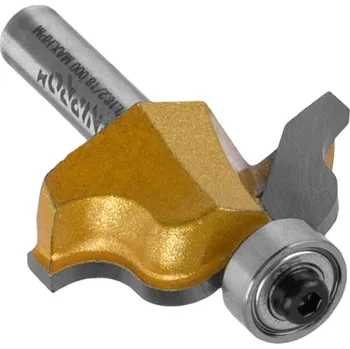 Fréza Fréza B1002 8x12,7x38,1 L-18,2 R-6,3 mm, frézování hran, s ložiskem, ve tvaru S Dnipro-M