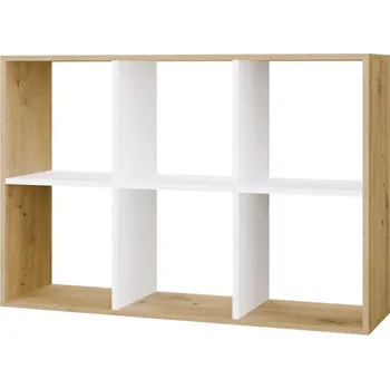 Obývací pokoj Regál Manja 2x3 dub artisan/bílá