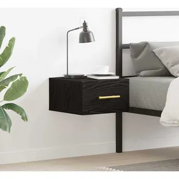 Noční stolek vidaXL Noční skříňka Černý dub 35 x 35 x 20 cm kompozitní dřevo [863786]