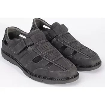 Dámské polobotky Moderní šedo-stříbrné pánské polobotky 44