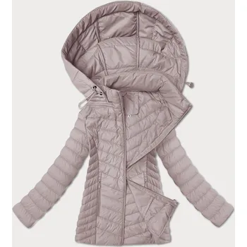 Lehká dámská bunda ve špinavě růžové barvě s odepínací kapucí J Style (16M9230-51) odstíny růžové XL (42)