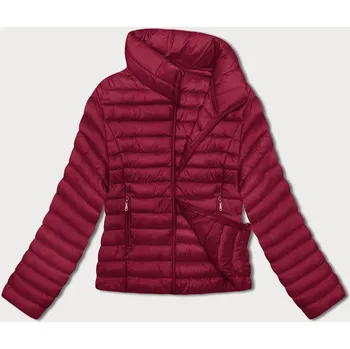 Prošívaná dámská bunda ve vínové bordó barvě se stojáčkem (16M9111-06) odstíny červené M (38)