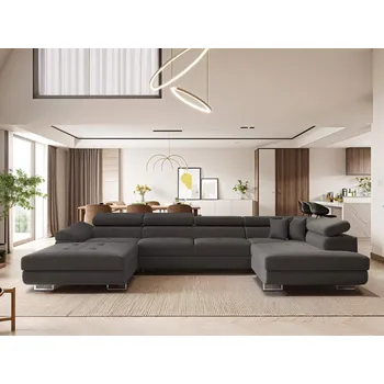 Rozkládací sedací souprava do U Falio, P šedá 10