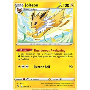 Karetní hra Jolteon 047/185 - Vivid Voltage Typ karty: Non-Holo