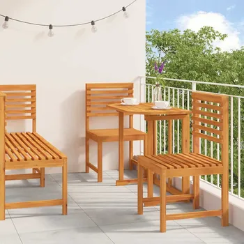 Zahradní sestava vidaXL Zahradní bistro set 5 pcs Hnědá Masivní akátové dřevo [3328696]