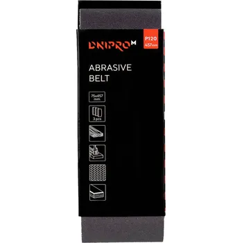 Brusný papír Brusný pás Dnipro-M P120 75 * 457 mm 3 ks